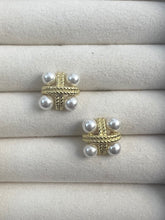 Load image into Gallery viewer, GOLD PEARL STUDS