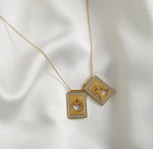 Load image into Gallery viewer, ‘SCAPULAR’ VIRGIN & SACRED HEART ZIRCONIAS