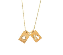 Load image into Gallery viewer, ‘MINI SCAPULAR’ VIRGIN & SACRED HEART