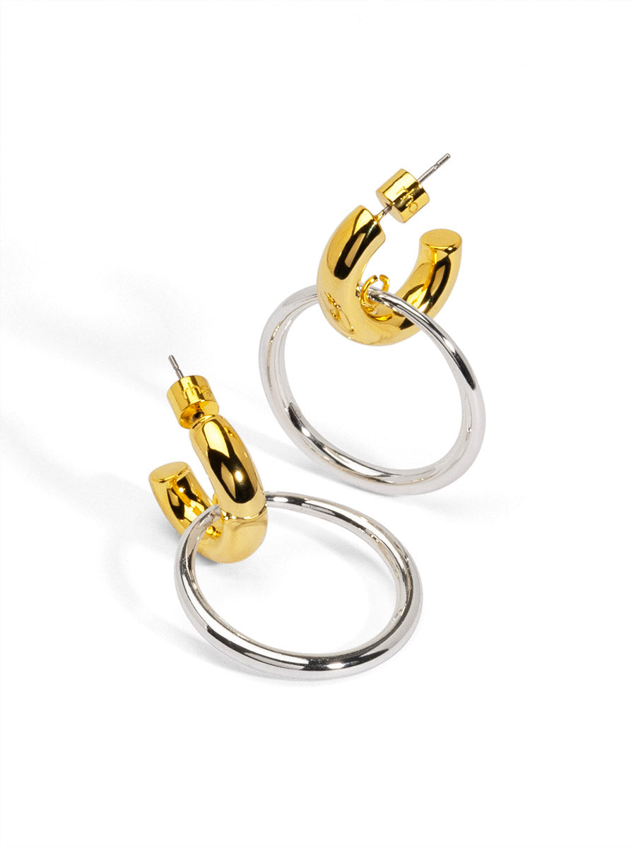 Sassy Two Tone Earrings