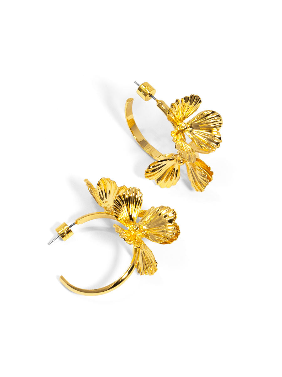 Stunning Flower Hoops
