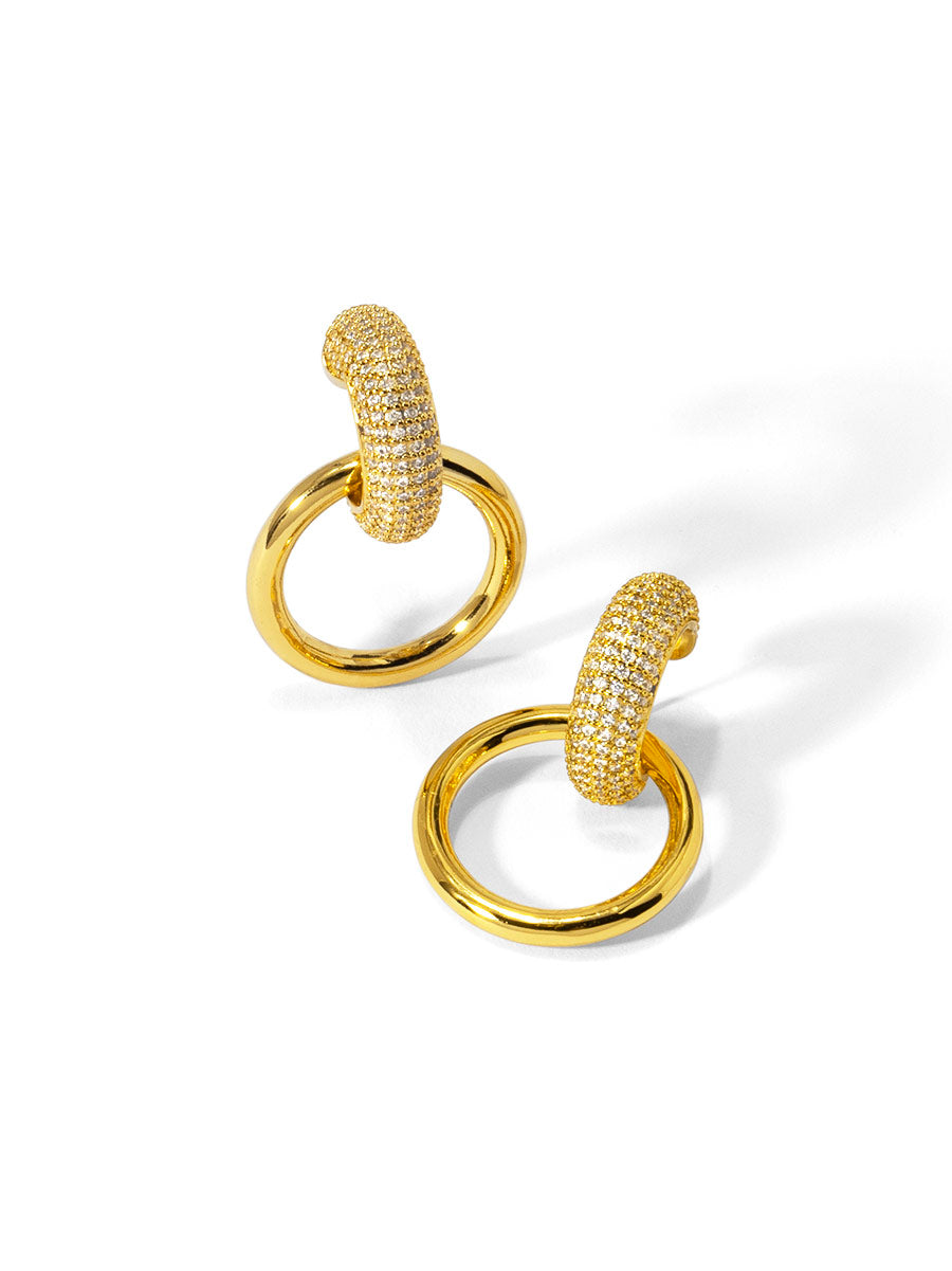 Glamorous Pave Solid Earrings