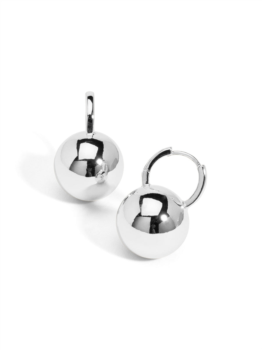 Bubbly Ball Earrings-Silver